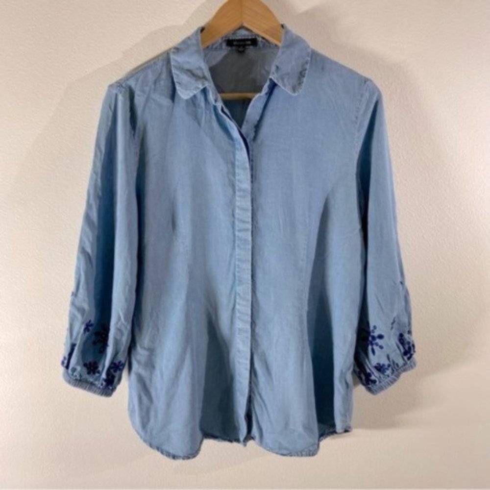 Vision 155 Women’s Lyocell 3/4 Sleeve Blouse. Size 8.